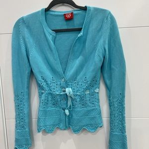 Lilly Pulitzer Turquoise Cardigan Sweater